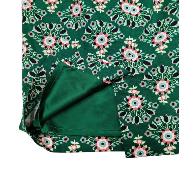 Boden Green & White Colorful Floral Skirt Women’s Size 6 New NWOT - Picture 4 of 7